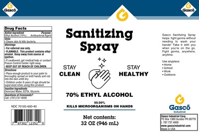 Gasco Sanitizing Spray 32 Oz. (Gascoclean   Sanitizing Spray 32oz  (4x6))